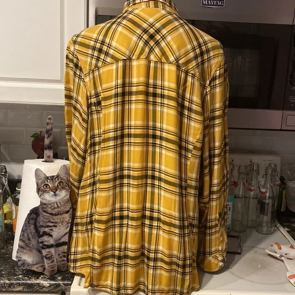 K womens Torrid casual button down long sleeve plus size shirt size 3 - Picture 2 of 4